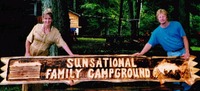 Sunsational Family Campground sign