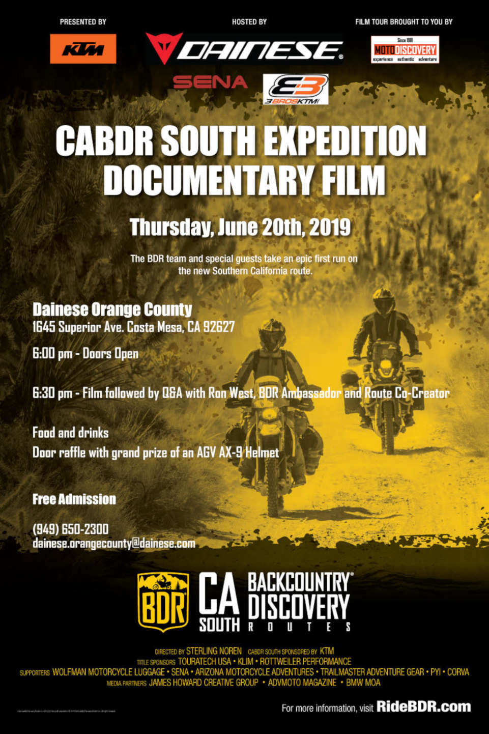 Dainese CABDR Film Screening Dainese CABDR Film Screening